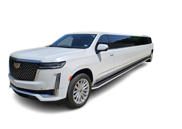 White Cadillac Escalade stretch limousine