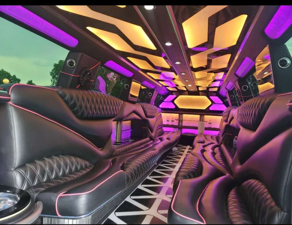 White 20-passenger Escalade stretch limo in Longmont