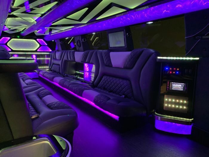 SUV limo interior – Longmont party bus rental